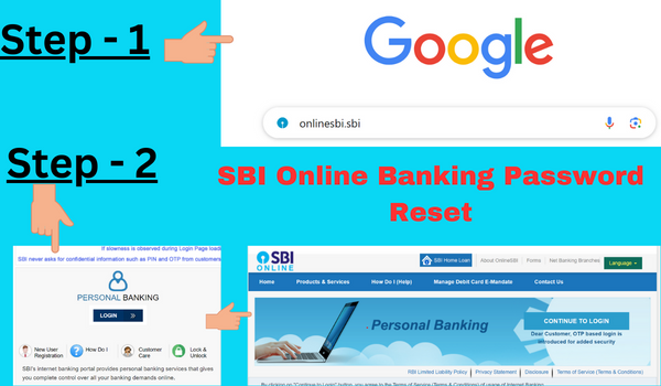 SBI Online Banking Password Reset